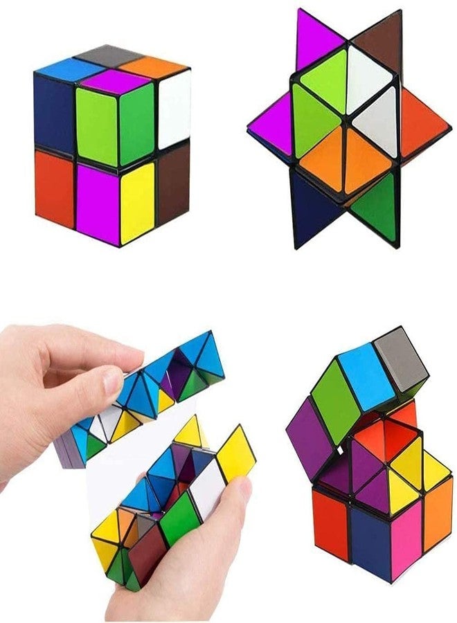 SHONCO Magic Star Cube,SHONCO 2 in 1 Combo Infinity Cube Toy Transforming Geometric Puzzle 3D Assembly Fidget Stress Anxiety Relief Magic Puzzle Cubes for Kids and Adults - Image 4
